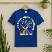 Autism Shirt Love Accept Support Autistic Autism Awareness T-Shirt thumb 2