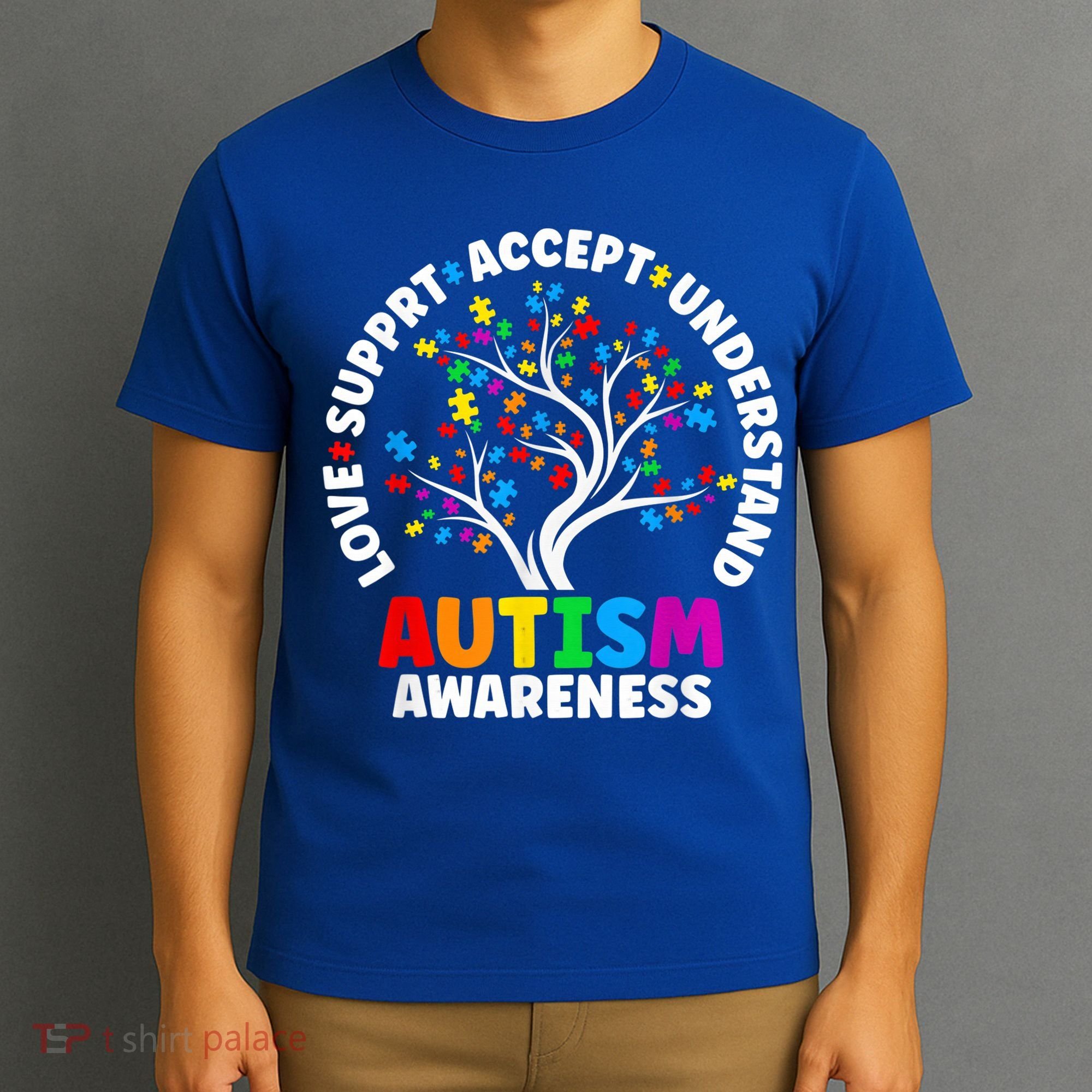 Autism Shirt Love Accept Support Autistic Autism Awareness T-Shirt