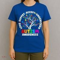Autism Shirt Love Accept Support Autistic Autism Awareness T-Shirt thumb 4