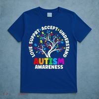 Autism Shirt Love Accept Support Autistic Autism Awareness T-Shirt thumb 5