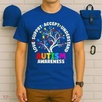 Autism Shirt Love Accept Support Autistic Autism Awareness T-Shirt thumb 6