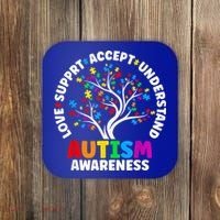 Autism Shirt Love Accept Support Autistic Autism Awareness Coaster thumb 0