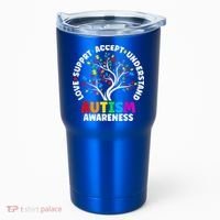 Autism Shirt Love Accept Support Autistic Autism Awareness Tumbler thumb 0