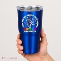 Autism Shirt Love Accept Support Autistic Autism Awareness Tumbler thumb 2