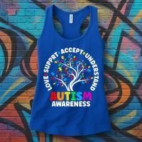 Autism Shirt Love Accept Support Autistic Autism Awareness Women's Tank Top thumb 3
