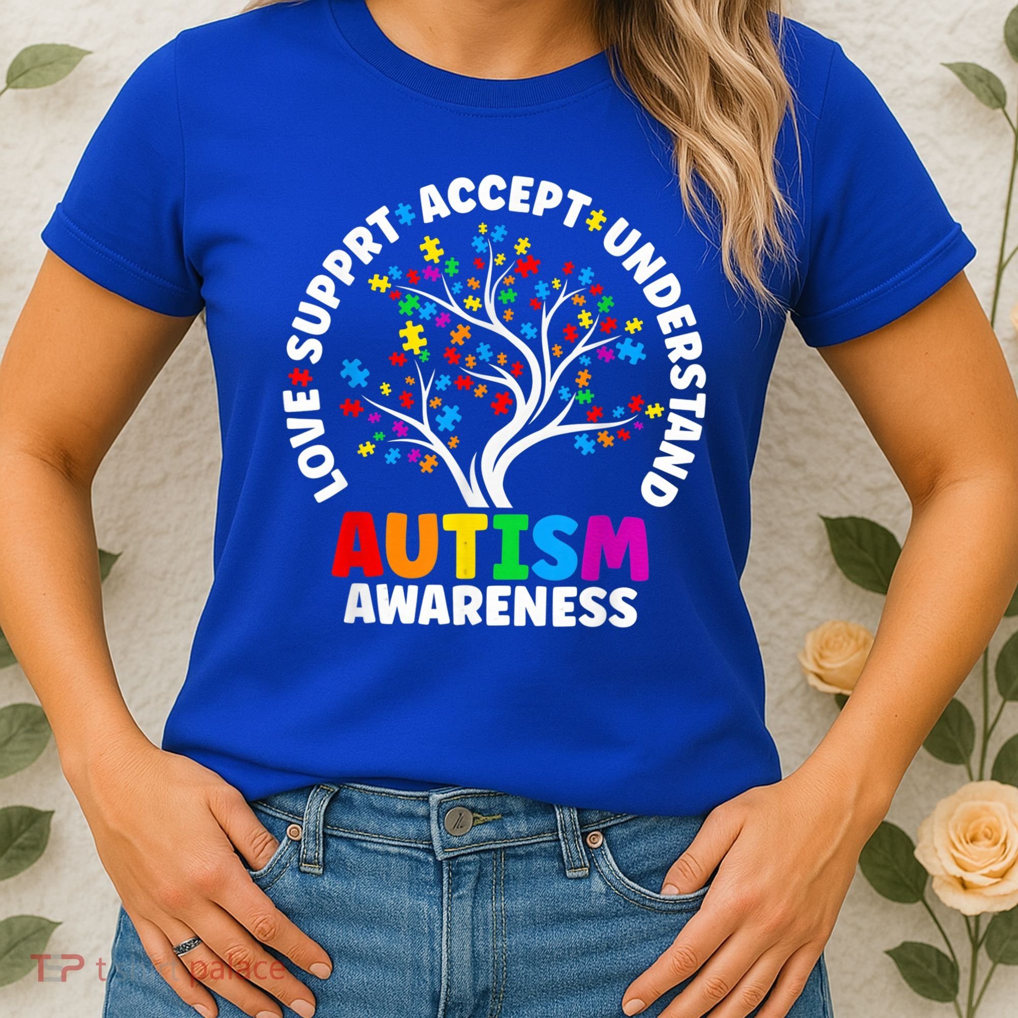 Autism Shirt Love Accept Support Autistic Autism Awareness Women's T-Shirt