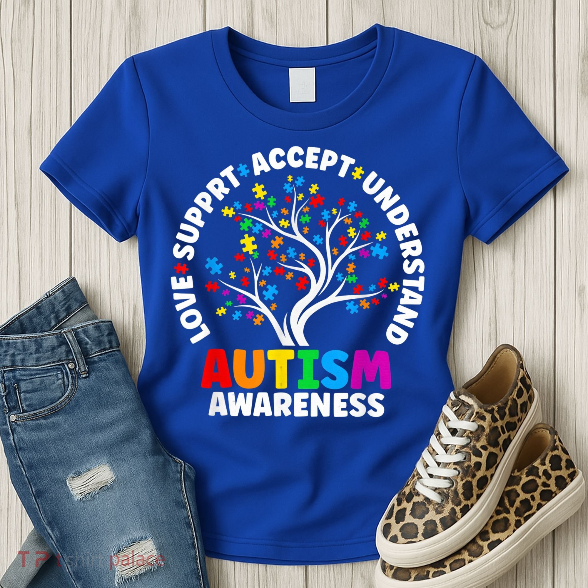 Autism Shirt Love Accept Support Autistic Autism Awareness Women's T-Shirt