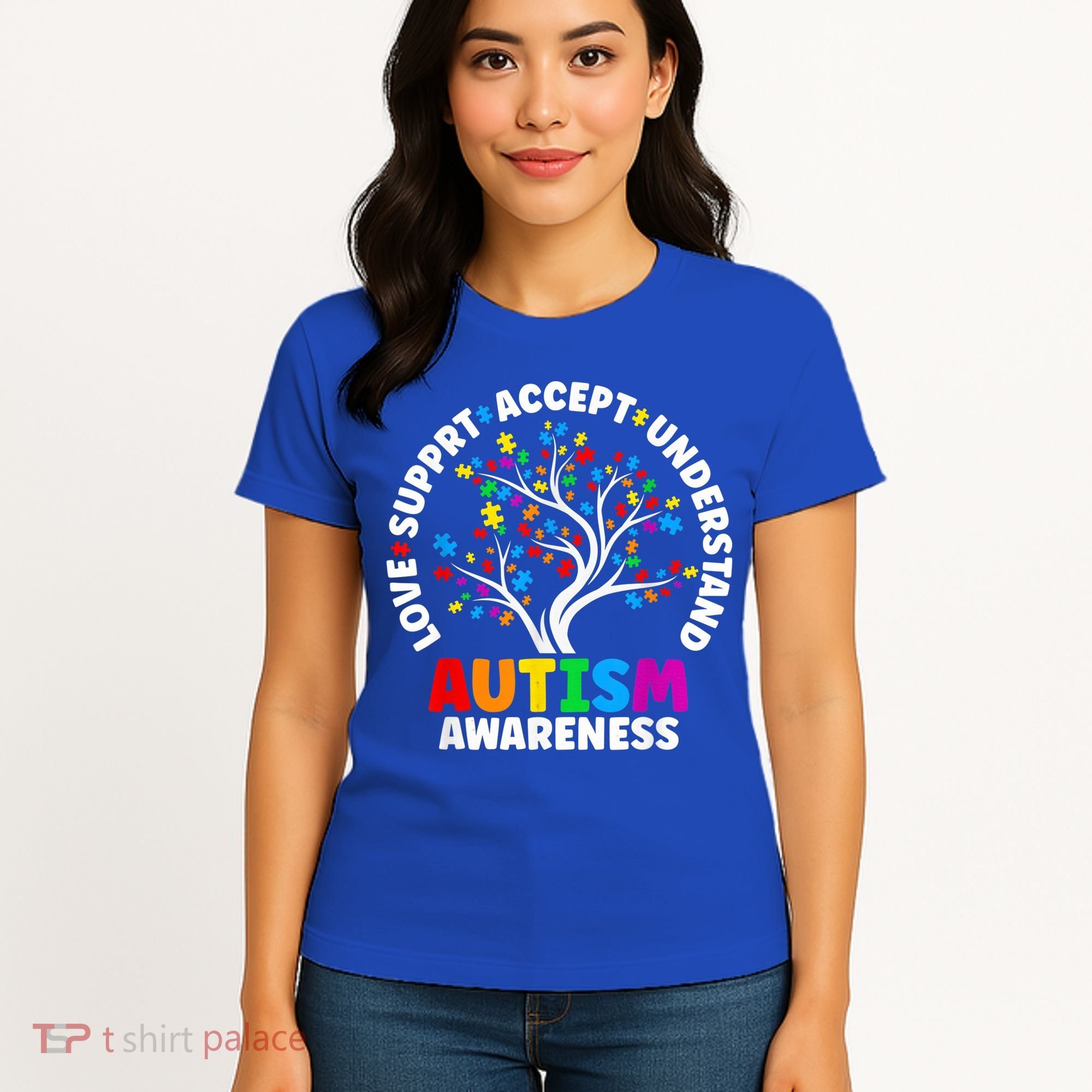 Autism Shirt Love Accept Support Autistic Autism Awareness Women's T-Shirt
