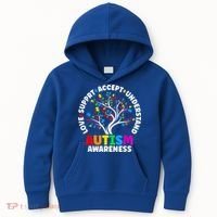 Autism Shirt Love Accept Support Autistic Autism Awareness Kids Hoodie thumb 0