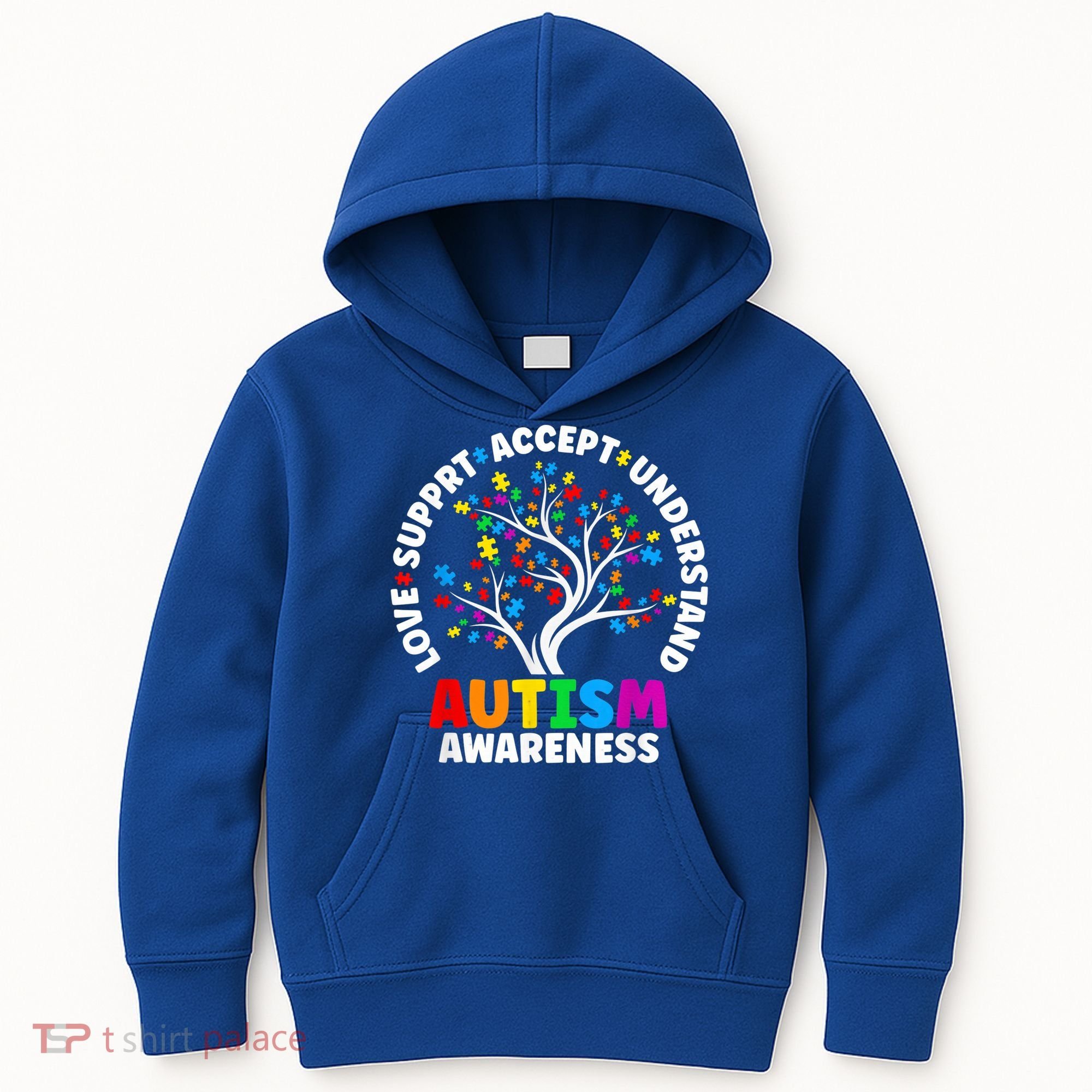 Autism Shirt Love Accept Support Autistic Autism Awareness Kids Hoodie