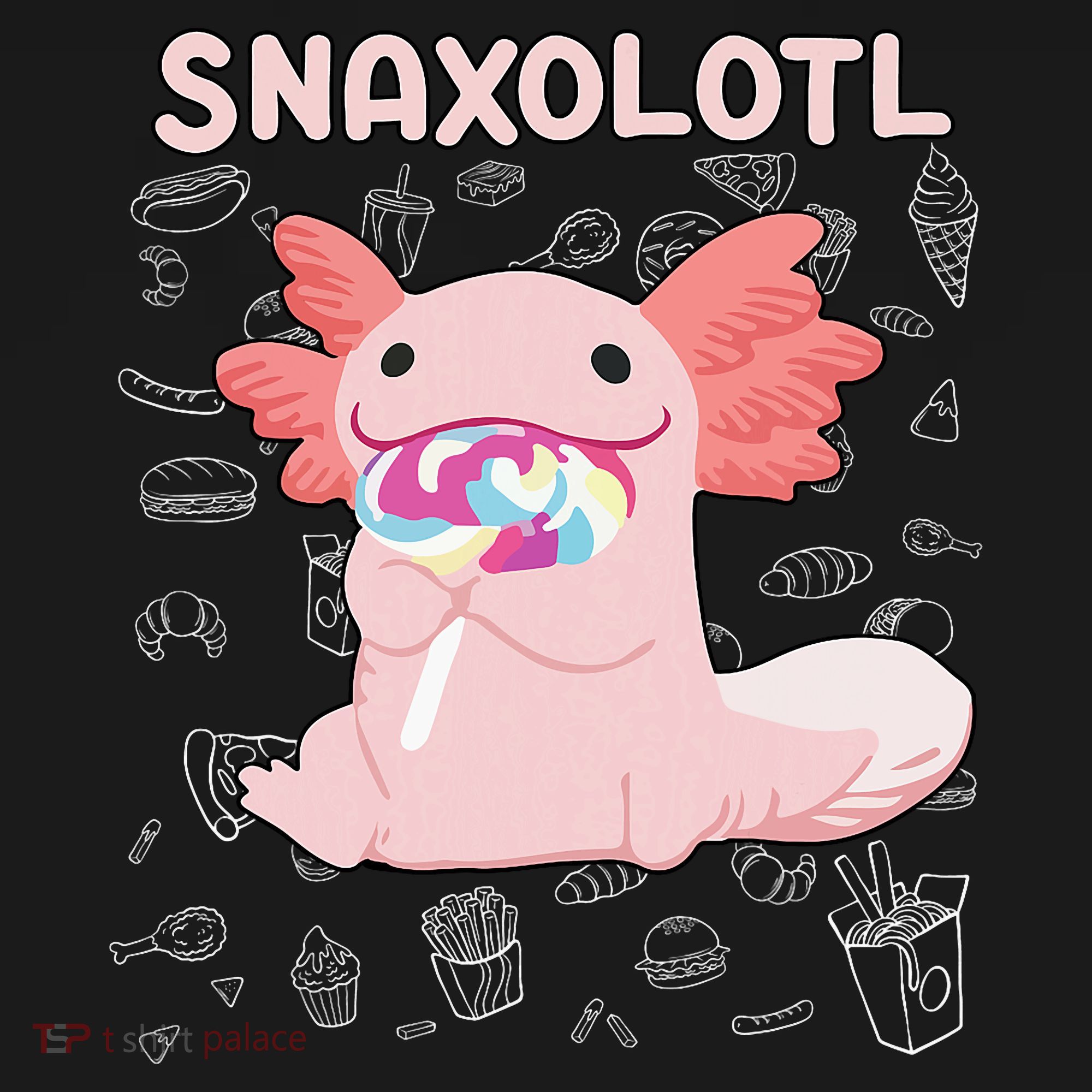 Axolotl Sweets Lollipop Snaxolotl Kawaii Axolotl Apron