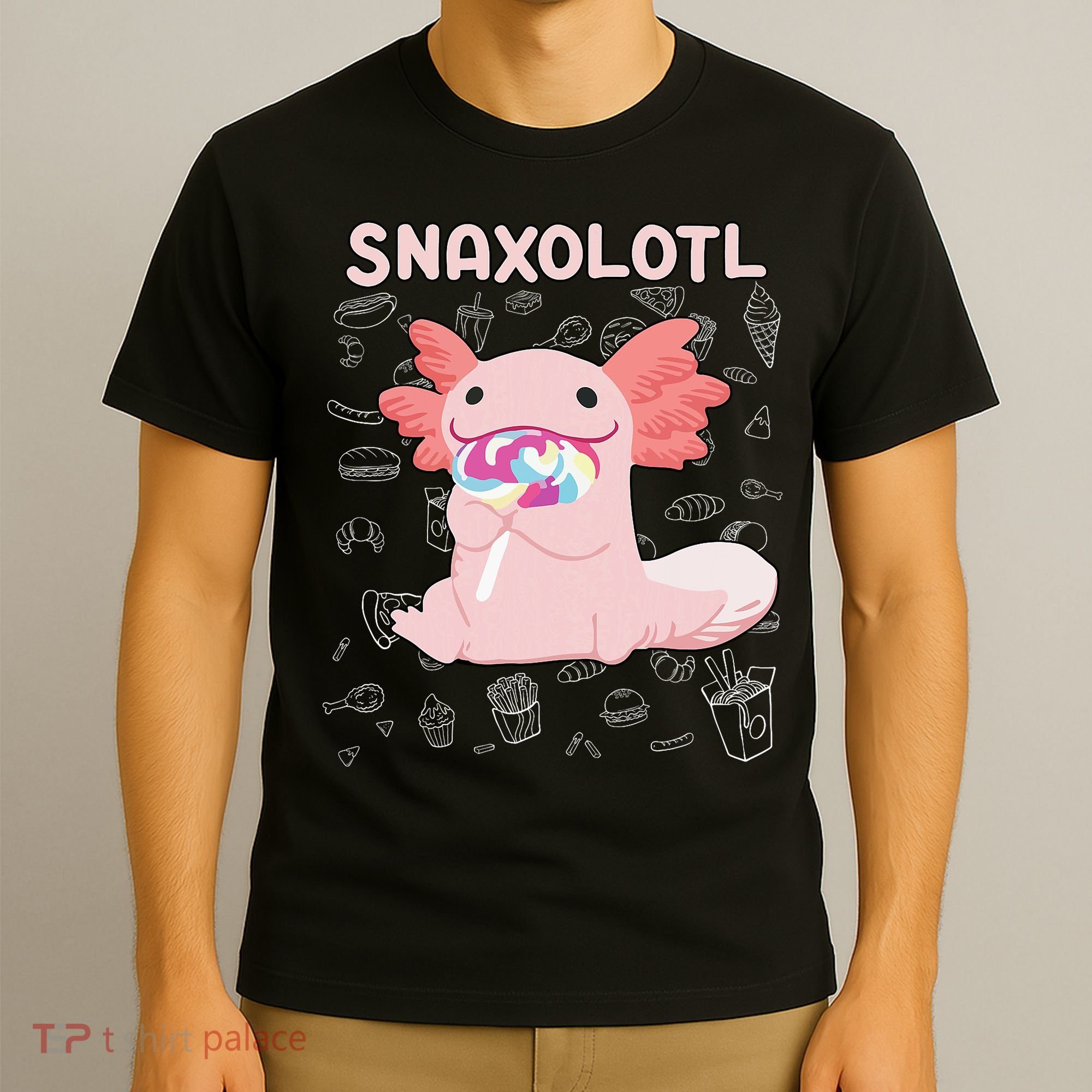 Axolotl Sweets Lollipop Snaxolotl Kawaii Axolotl T-Shirt