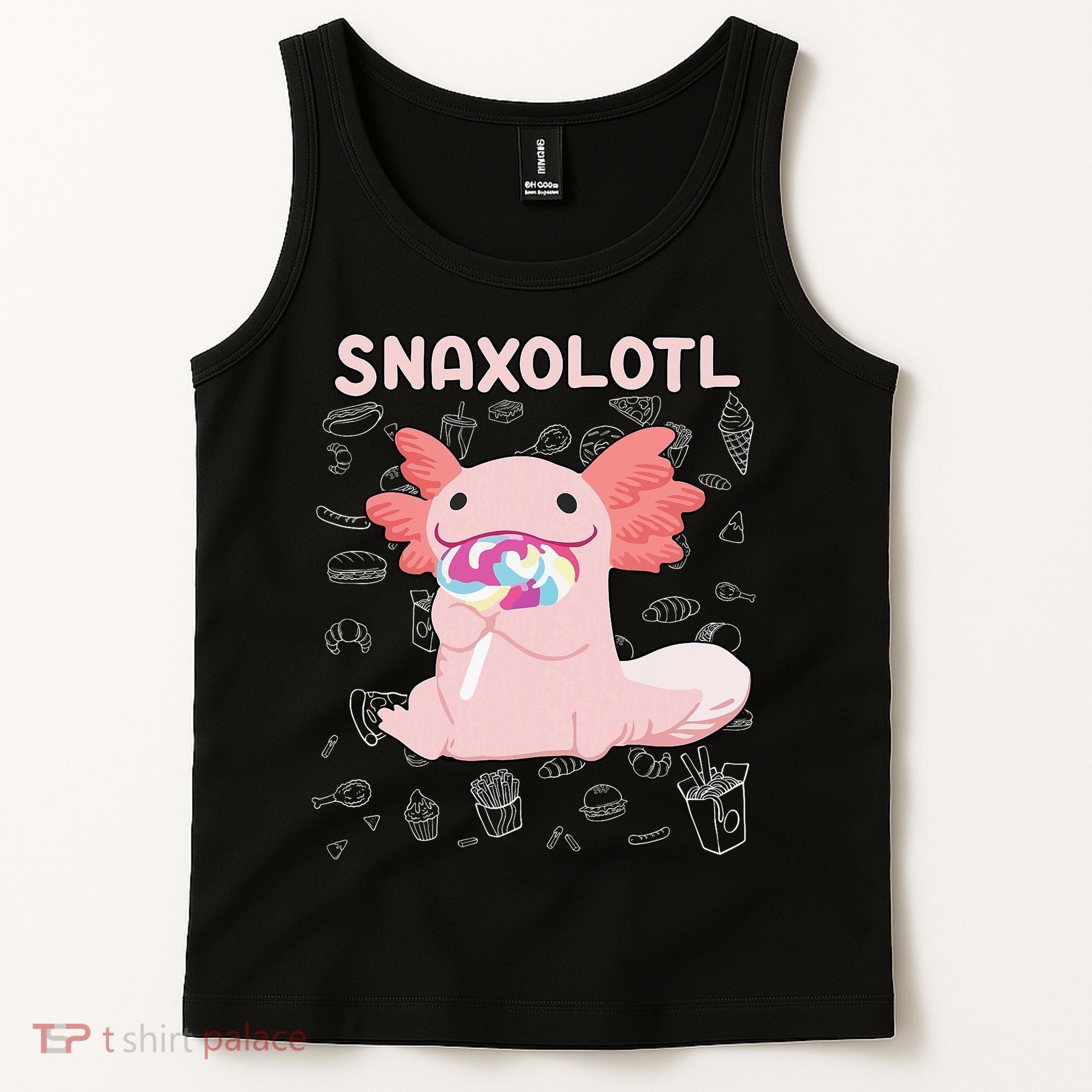 Axolotl Sweets Lollipop Snaxolotl Kawaii Axolotl Tank Top