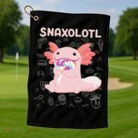 Axolotl Sweets Lollipop Snaxolotl Kawaii Axolotl Golf Towel thumb 1