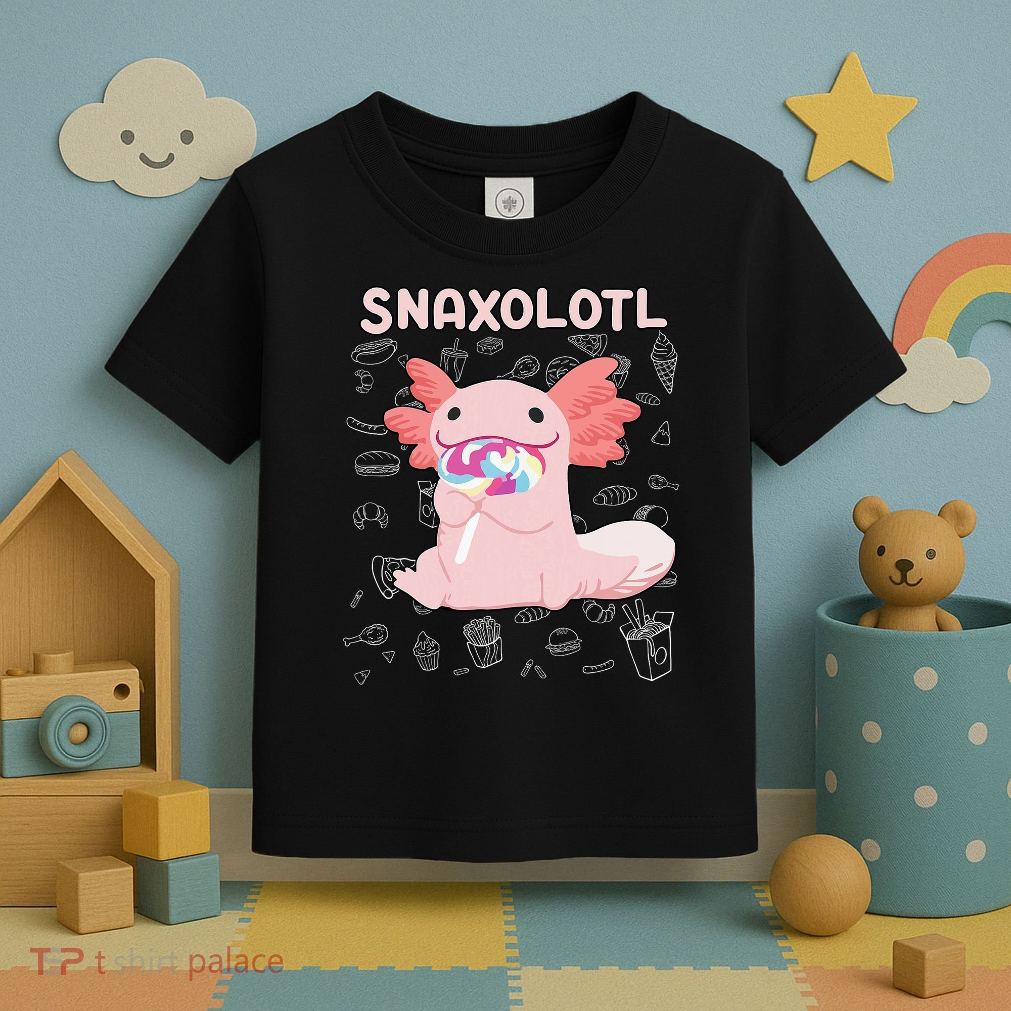 Axolotl Sweets Lollipop Snaxolotl Kawaii Axolotl Toddler T-Shirt
