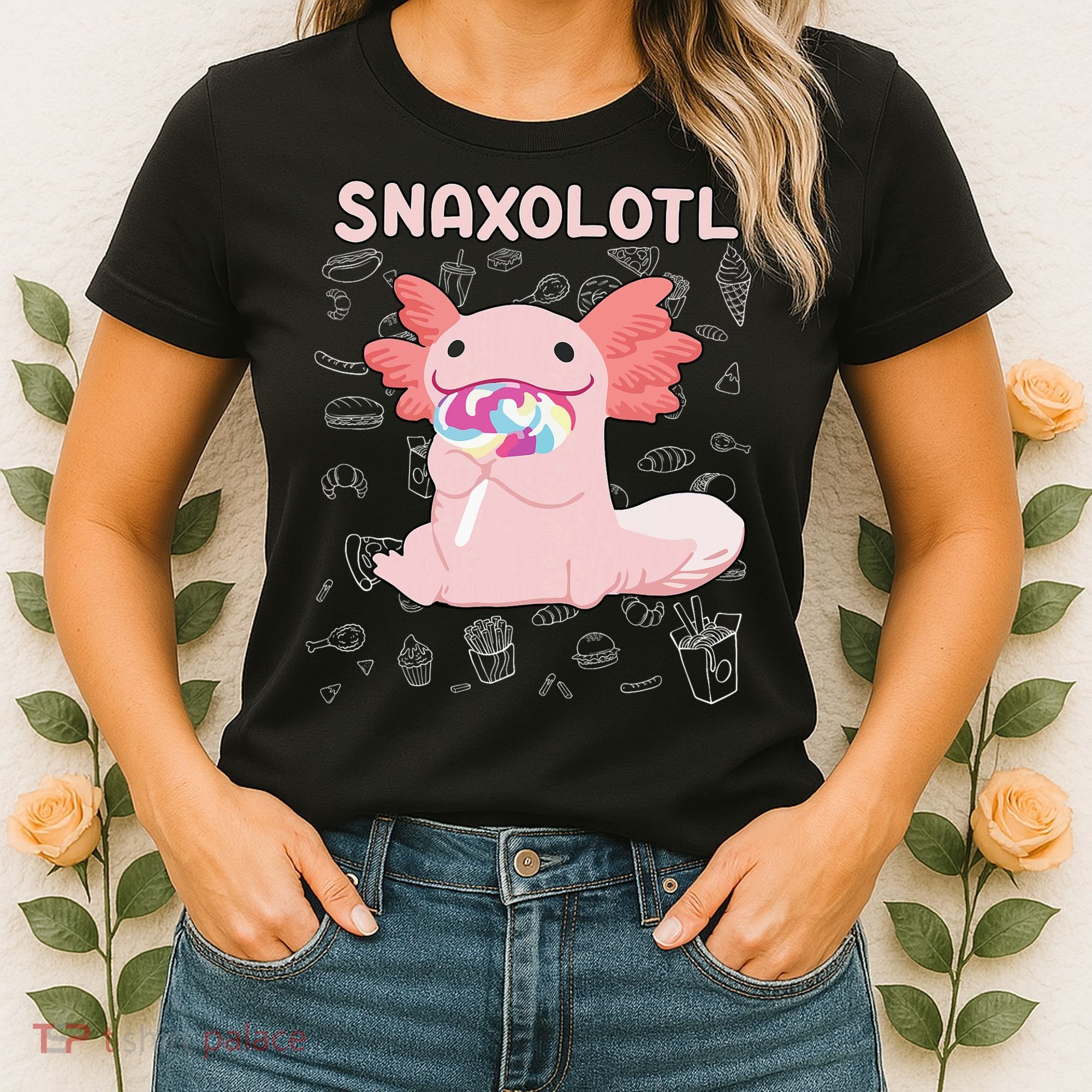 Axolotl Sweets Lollipop Snaxolotl Kawaii Axolotl Women's T-Shirt