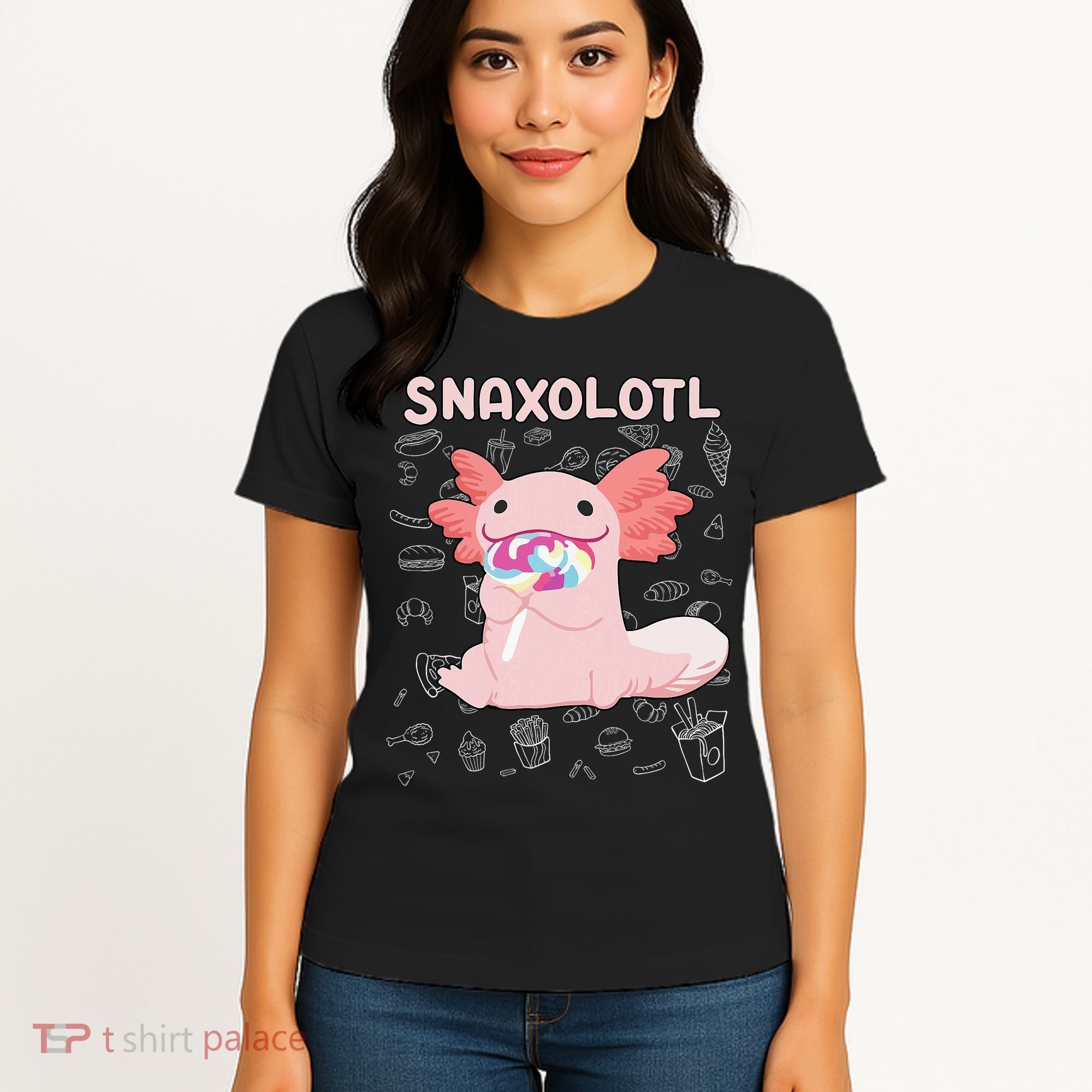 Axolotl Sweets Lollipop Snaxolotl Kawaii Axolotl Women's T-Shirt