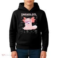 Axolotl Sweets Lollipop Snaxolotl Kawaii Axolotl Kids Hoodie thumb 4