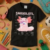 Axolotl Sweets Lollipop Snaxolotl Kawaii Axolotl Kids T-Shirt thumb 3