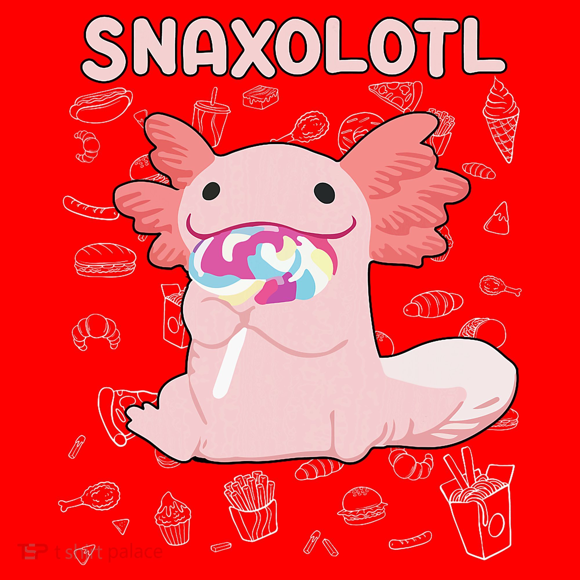Axolotl Sweets Lollipop Snaxolotl Kawaii Axolotl Santa Hat
