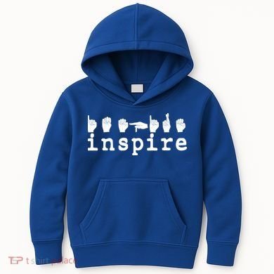 ASL Sign Langage Inspire Kids Hoodie