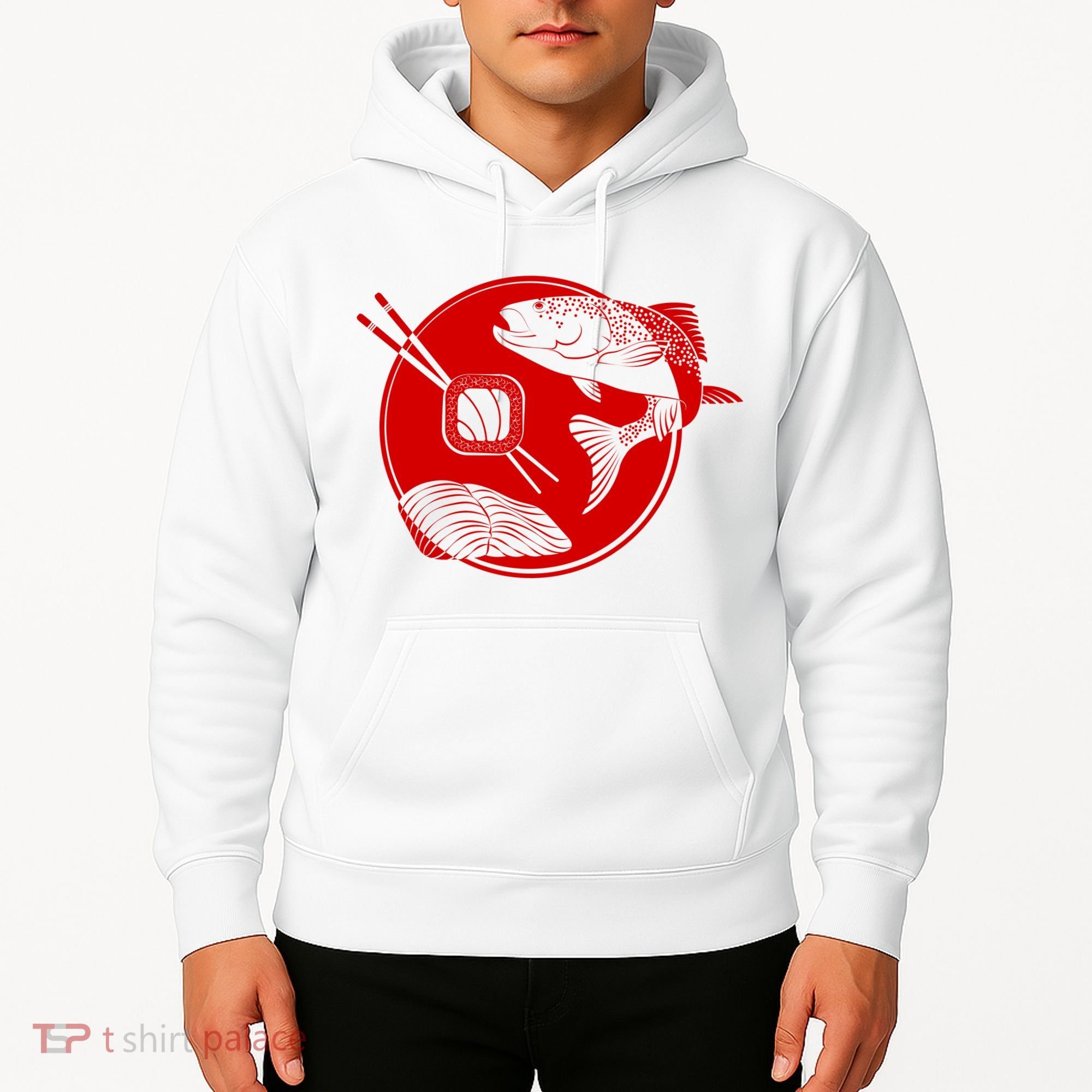 Anime Sushi Logo Salmon Sashimi Sushi Hoodie