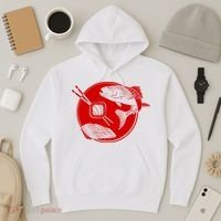 Anime Sushi Logo Salmon Sashimi Sushi Hoodie thumb 3
