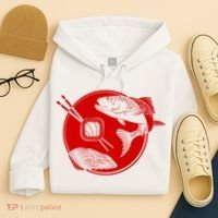 Anime Sushi Logo Salmon Sashimi Sushi Hoodie thumb 4