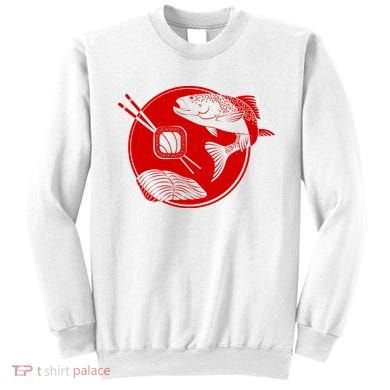 Anime Sushi Logo Salmon Sashimi Sushi Sweatshirt