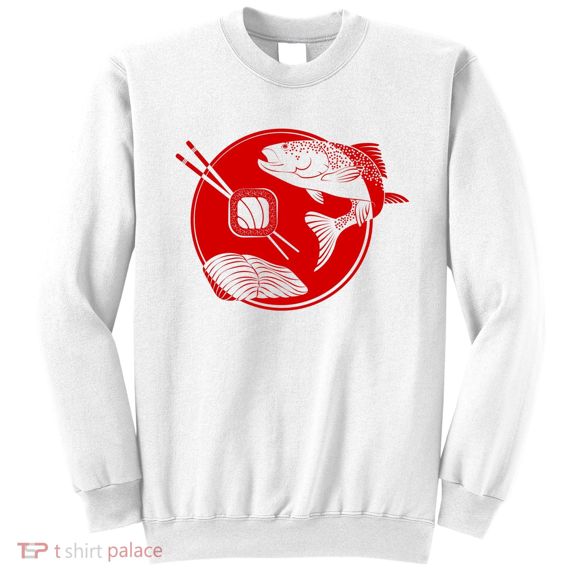 Anime Sushi Logo Salmon Sashimi Sushi Sweatshirt