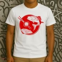 Anime Sushi Logo Salmon Sashimi Sushi T-Shirt thumb 3