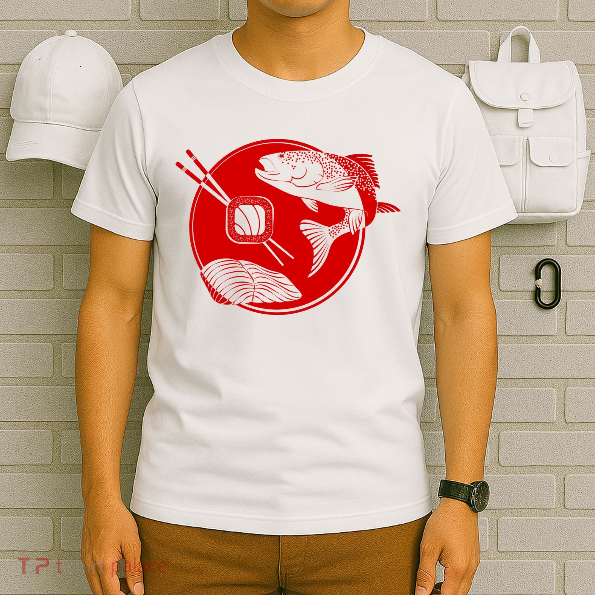 Anime Sushi Logo Salmon Sashimi Sushi T-Shirt