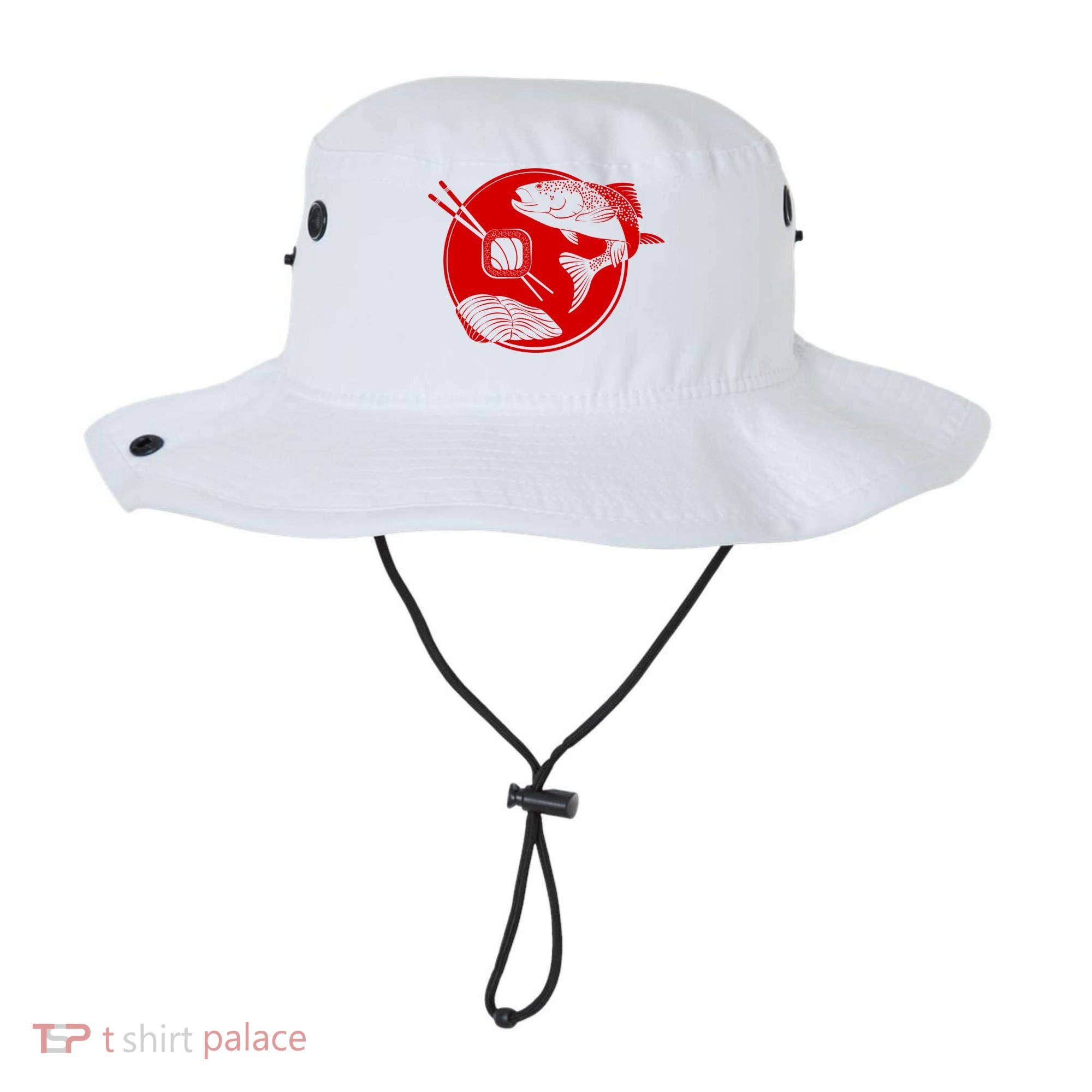 Anime Sushi Logo Salmon Sashimi Sushi Bucket Hat