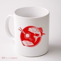 Anime Sushi Logo Salmon Sashimi Sushi Coffee Mug thumb 0