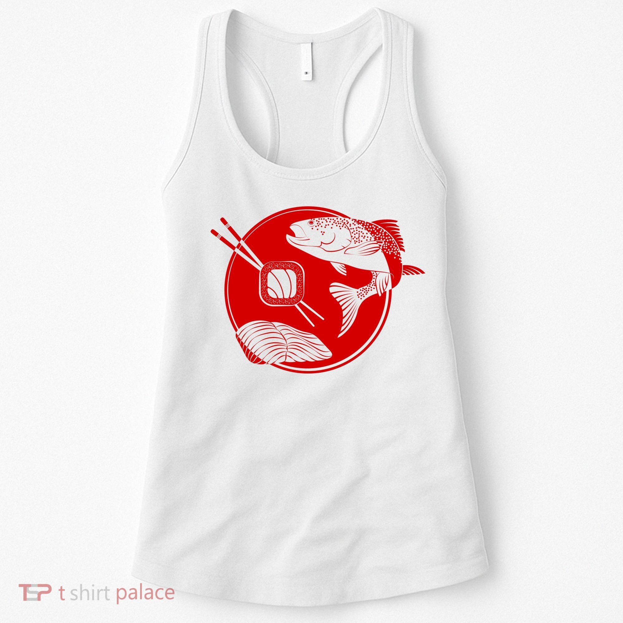 Anime Sushi Logo Salmon Sashimi Sushi Women's Tank Top