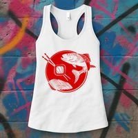 Anime Sushi Logo Salmon Sashimi Sushi Women's Tank Top thumb 3