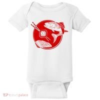 Anime Sushi Logo Salmon Sashimi Sushi Baby Bodysuit thumb 0
