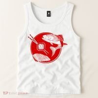 Anime Sushi Logo Salmon Sashimi Sushi Tank Top thumb 2