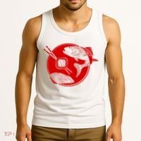 Anime Sushi Logo Salmon Sashimi Sushi Tank Top thumb 3
