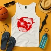Anime Sushi Logo Salmon Sashimi Sushi Tank Top thumb 4