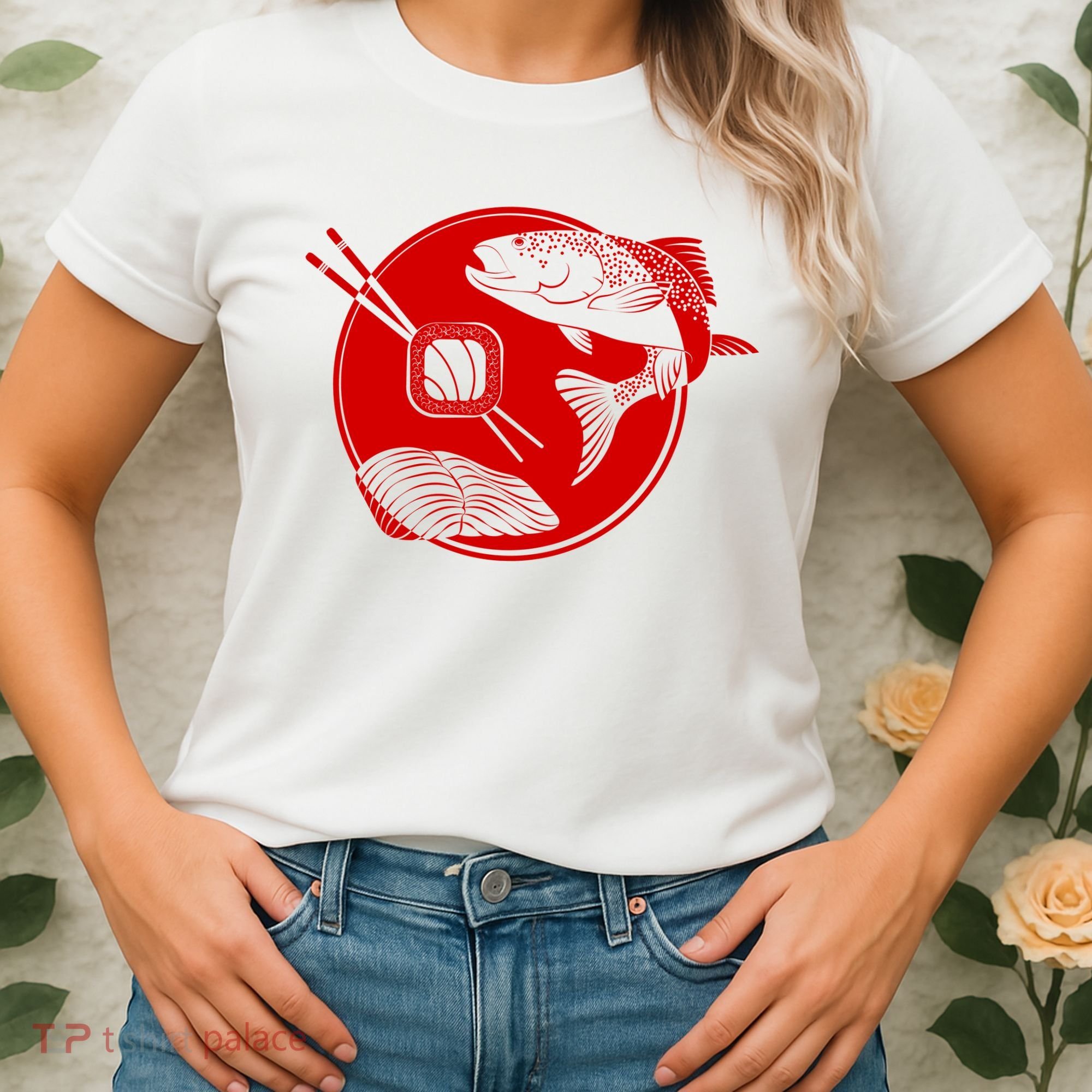 Anime Sushi Logo Salmon Sashimi Sushi Women's T-Shirt