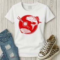 Anime Sushi Logo Salmon Sashimi Sushi Women's T-Shirt thumb 3