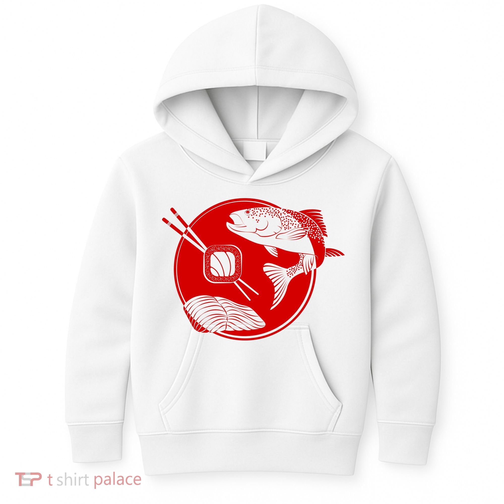 Anime Sushi Logo Salmon Sashimi Sushi Kids Hoodie