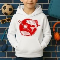 Anime Sushi Logo Salmon Sashimi Sushi Kids Hoodie thumb 2