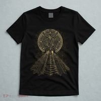 Ancient Sacred Mayan Aztec Calendar Pyramid Geometry T-Shirt thumb 5