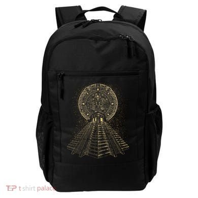Ancient Sacred Mayan Aztec Calendar Pyramid Geometry Backpack