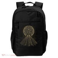 Ancient Sacred Mayan Aztec Calendar Pyramid Geometry Backpack thumb 0