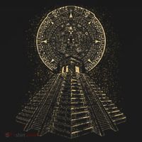Ancient Sacred Mayan Aztec Calendar Pyramid Geometry Polo thumb 3