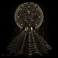 Ancient Sacred Mayan Aztec Calendar Pyramid Geometry Mousepad thumb 1