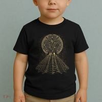 Ancient Sacred Mayan Aztec Calendar Pyramid Geometry Toddler T-Shirt thumb 2